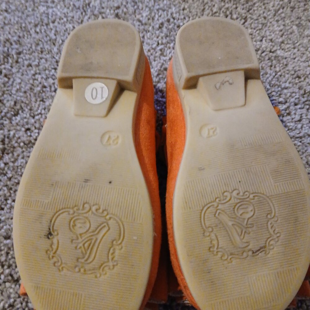 Orange Piperdoodle Bow Shoes - Picture 3 of 3